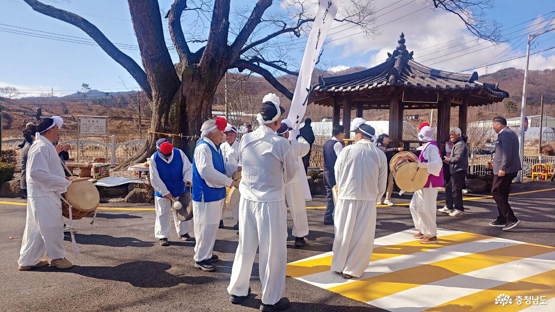 달집태우고 도곡리 마을 풍년기원 농악 놀이