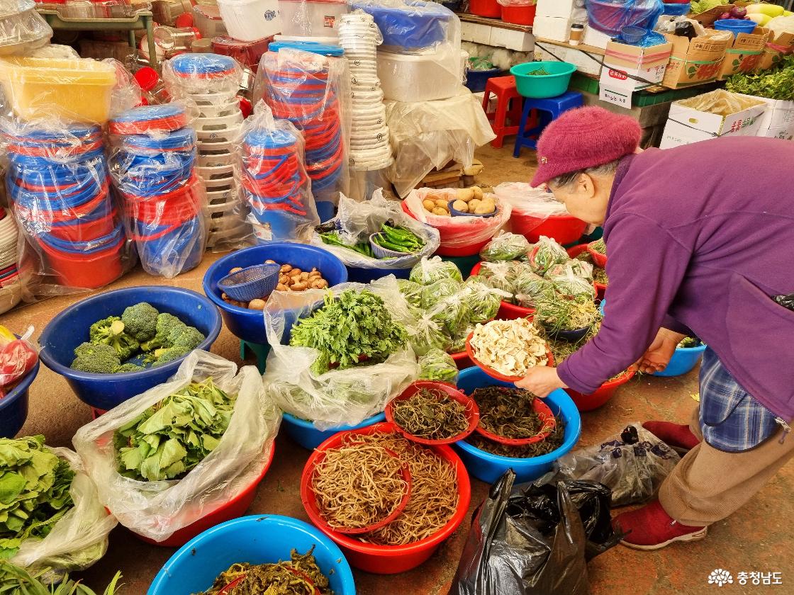 공주 산성시장 채소가게