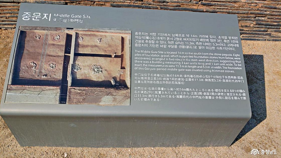 정림사지 중문지 안내문