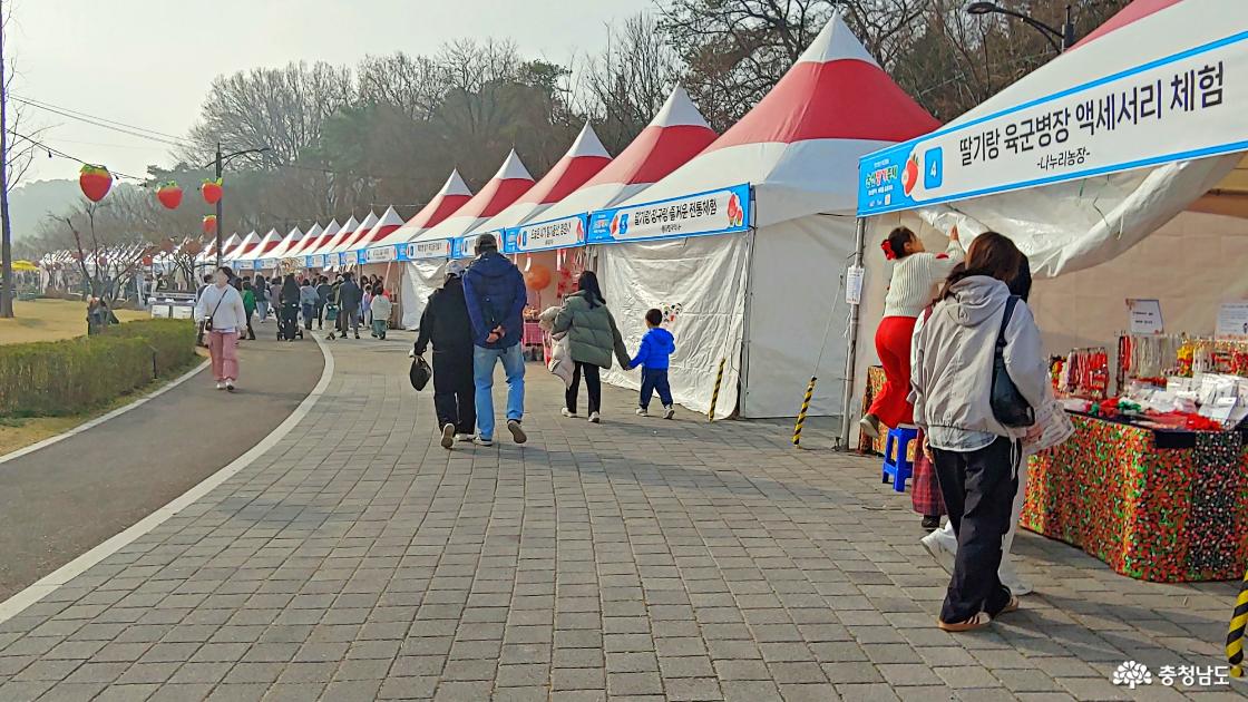딸기축제장 체험 부스 