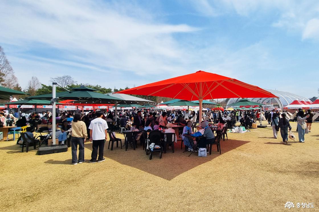 딸기 축제 그늘 쉼터