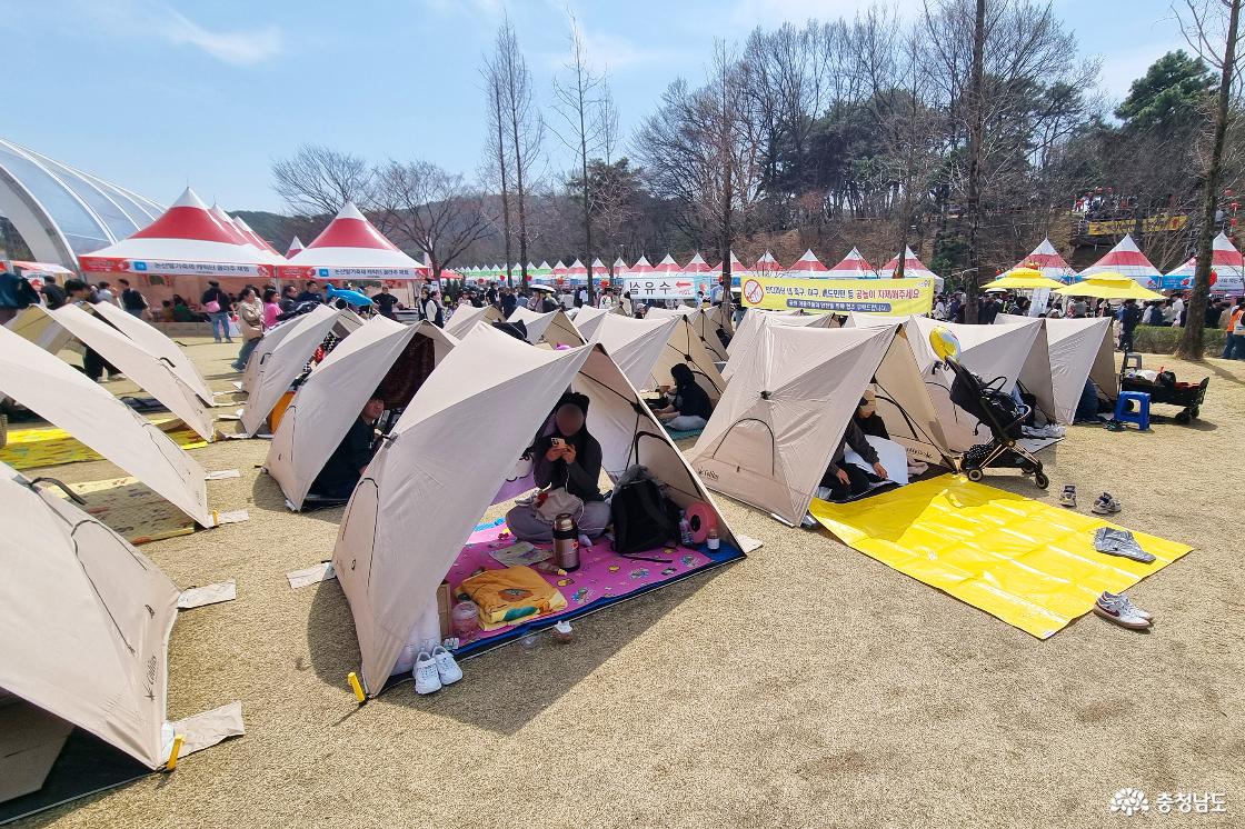 딸기축제 텐트장 쉼터