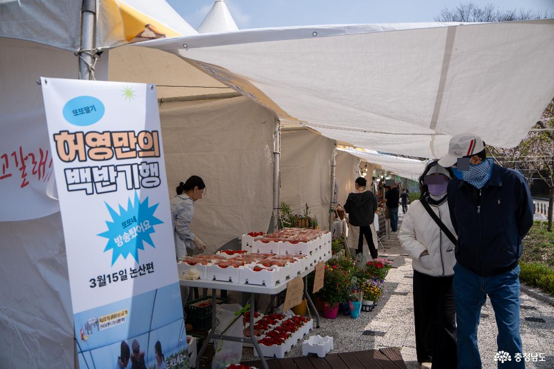 축제장 부스를 걷고 있는 시민들