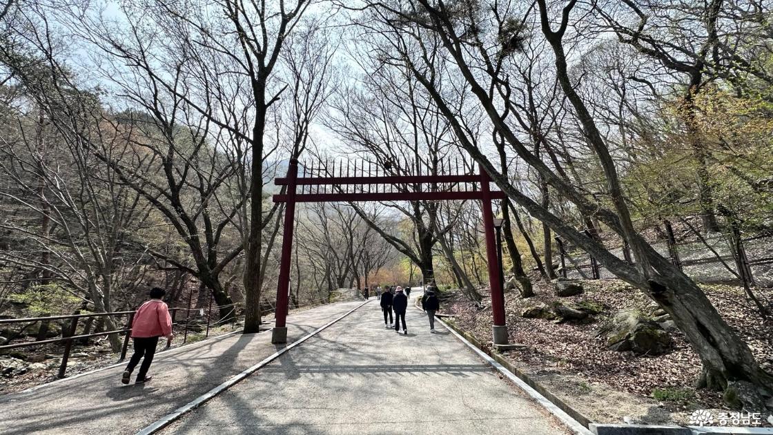 동학사 입구의 문