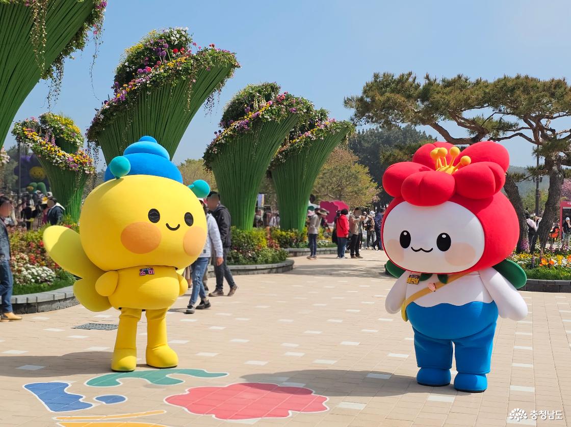 박람회 마스코트 해온이와 소미