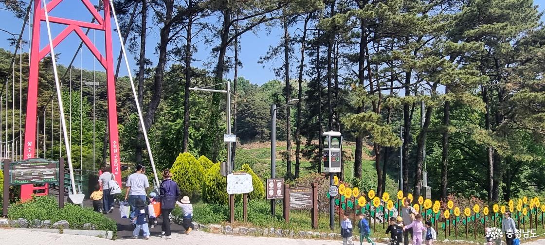 봉수산수목원의 유아숲체험은 어린이집의 현장학습으로 인기를 얻고 있다.