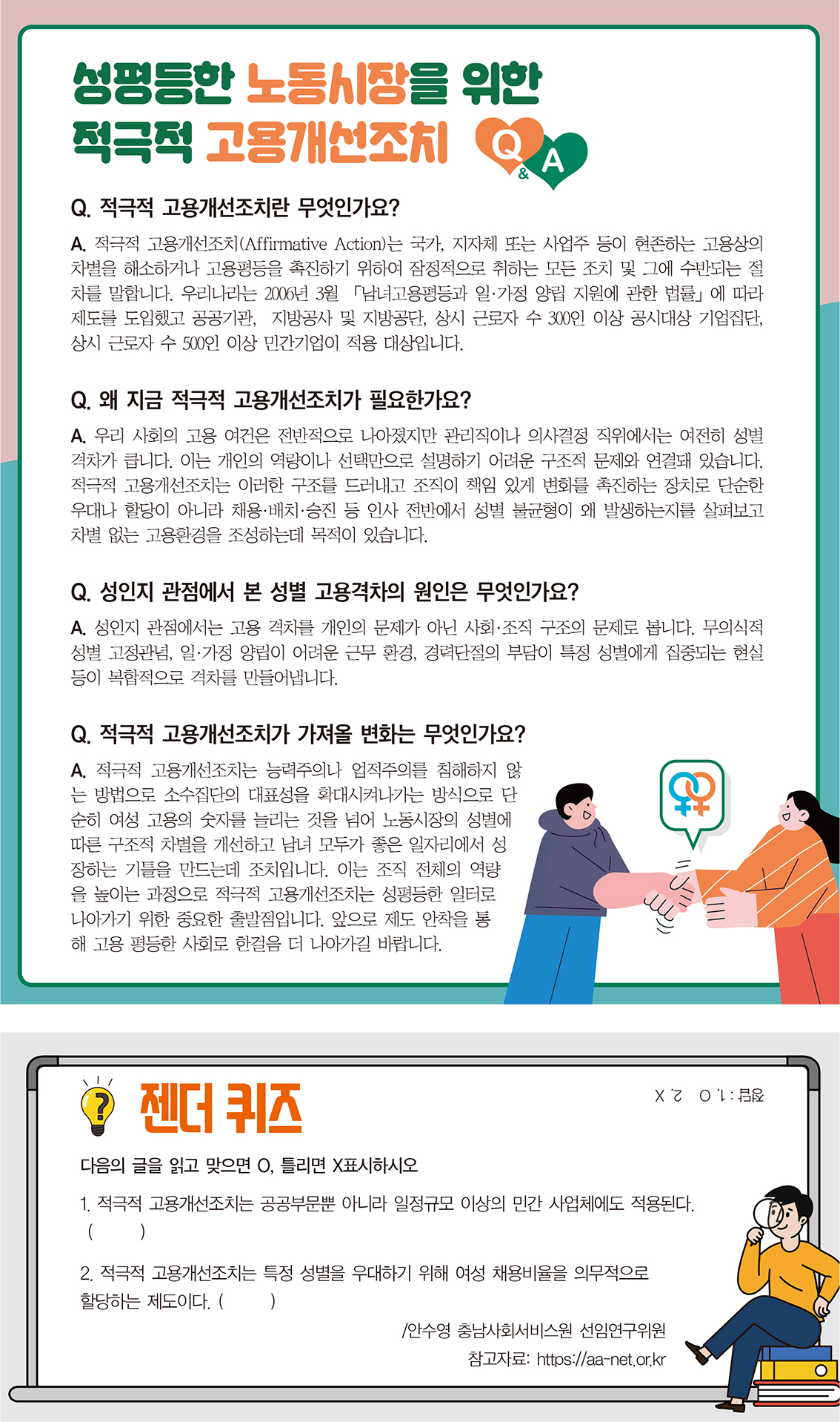 성평등한 노동시장을 위한  적극적 고용개선조치