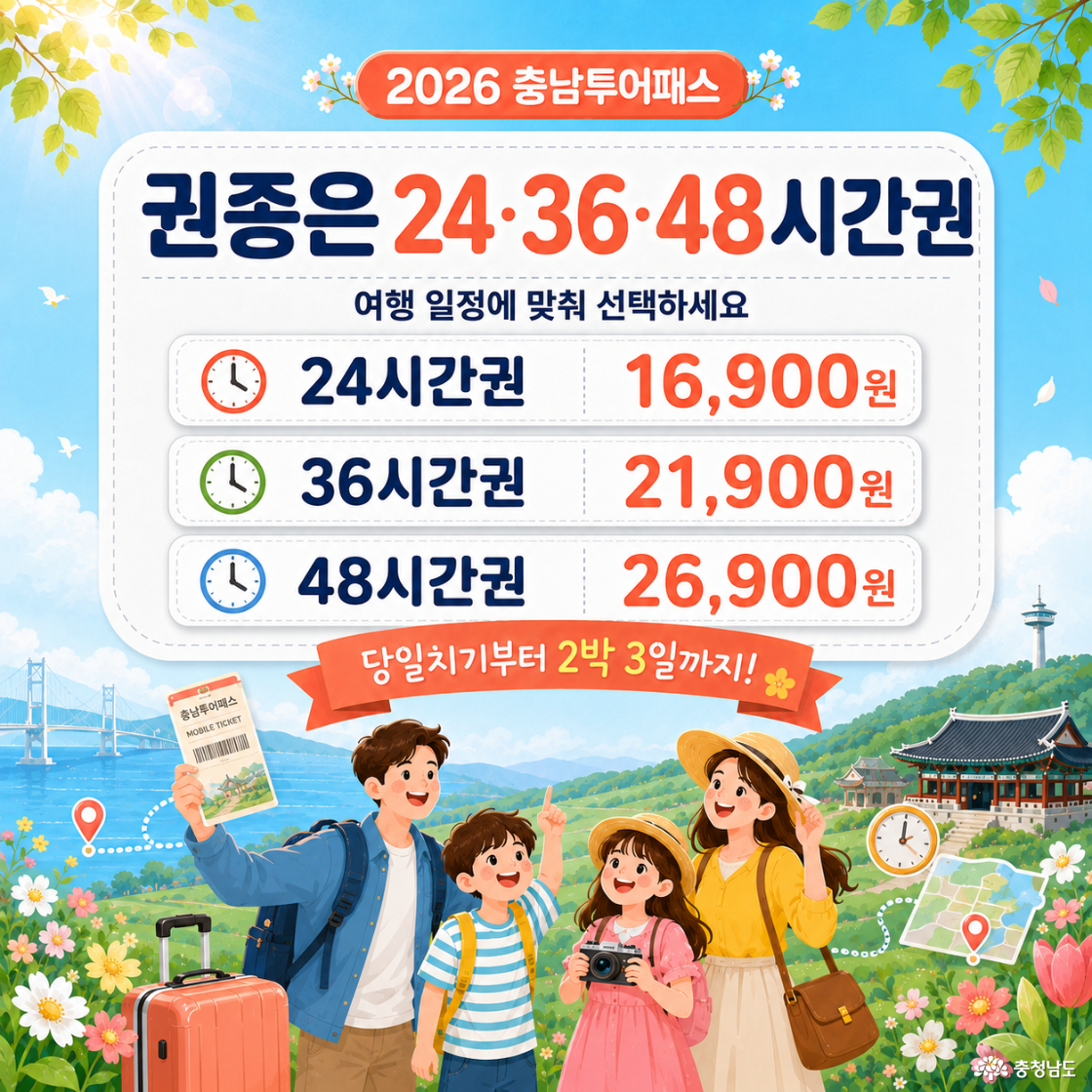 충남투어패스 통합권 가격