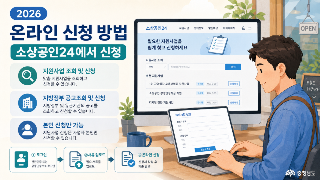 소상공인 지원금 신청 홈페이지