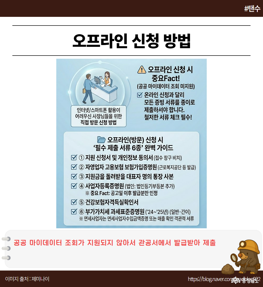 공공 마이데이터 조회가 지원되지 않아서 관공서에서 발급받아 제출공