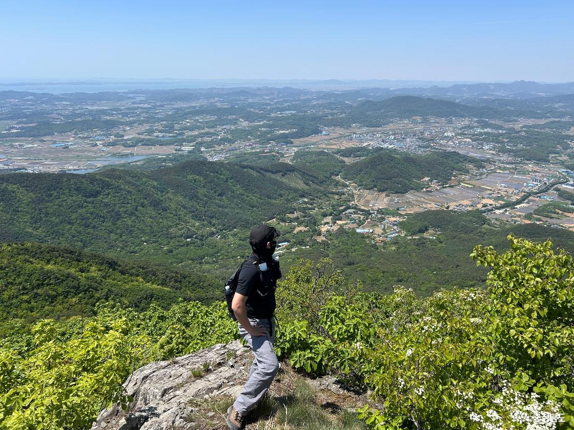 오서산 오르는 사람