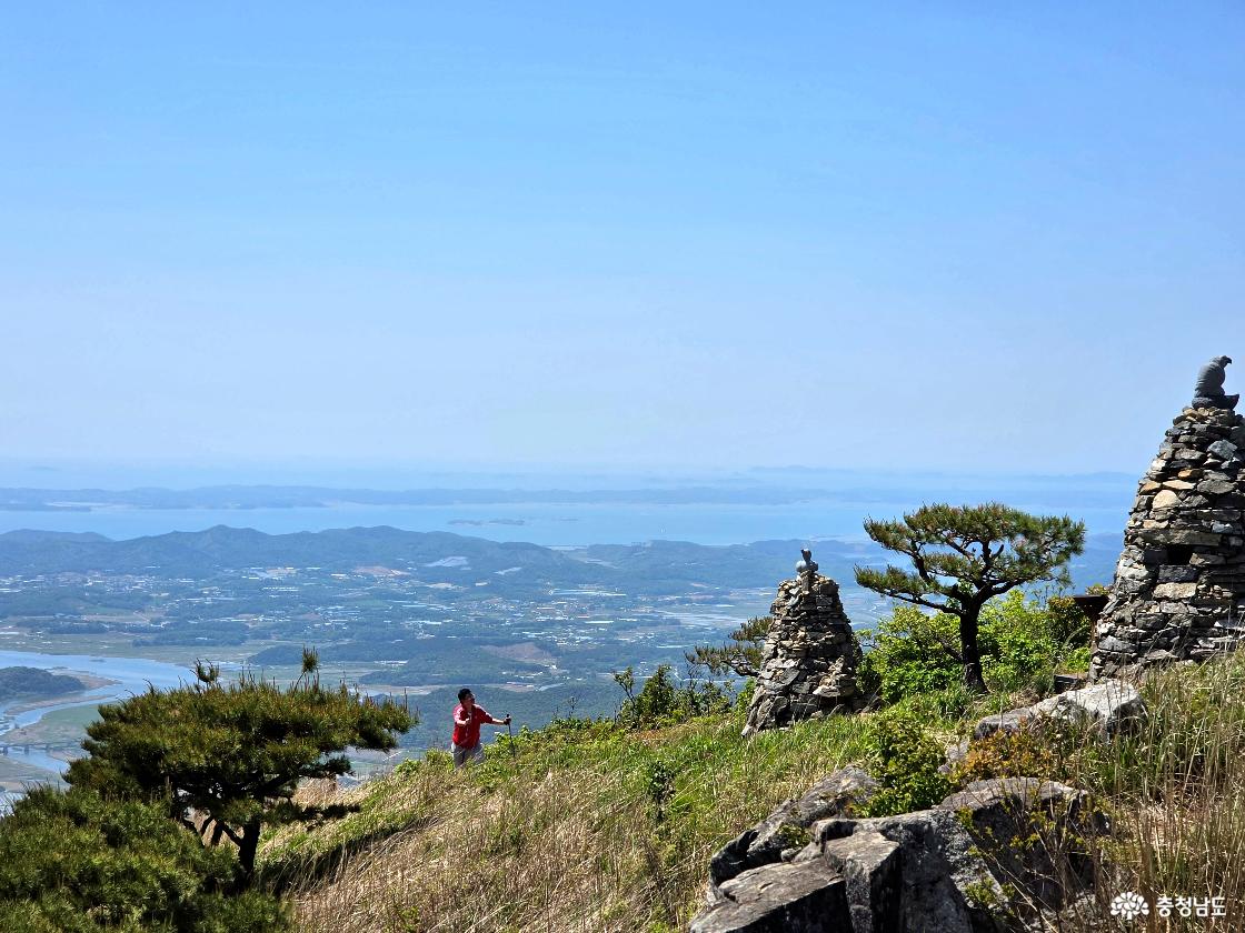 오서산 등산하는 사람