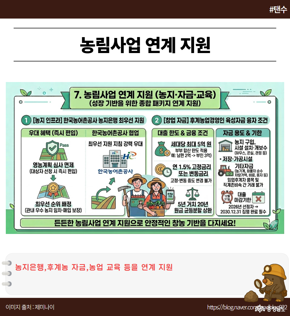 7. 농림사업 연계 지원