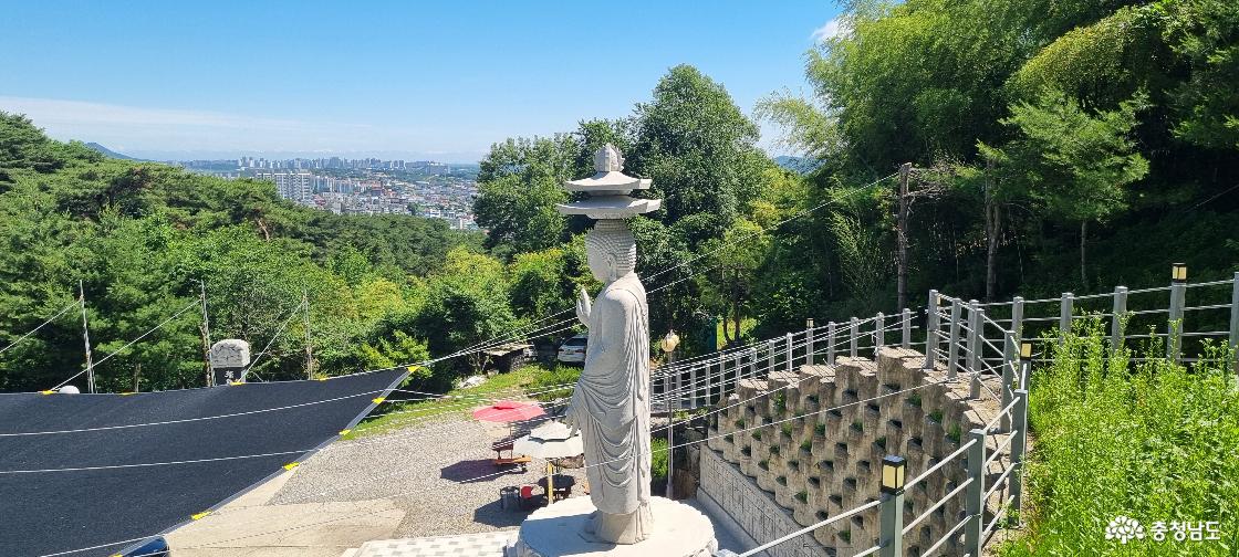 남산 자락에 위치한 홍주사에서 바라본 홍성군