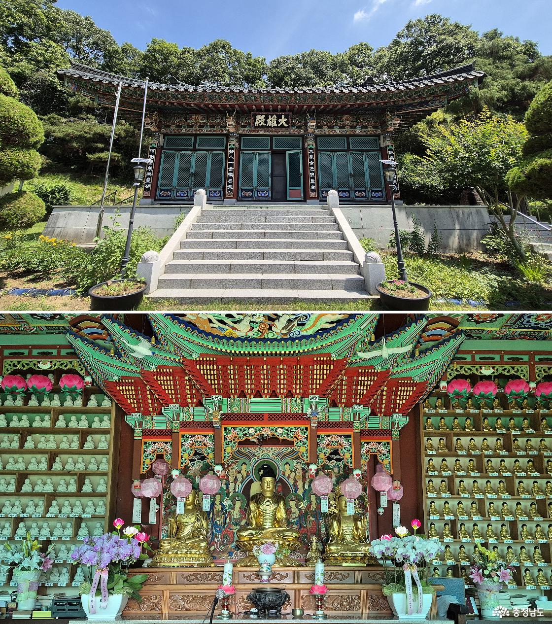 용화사 대웅전 / 대웅전 불상과 천 개의 불상