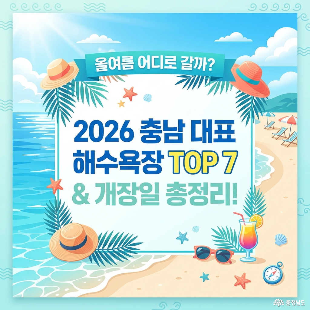 올여름 어디로 갈까? 2026 충남 대표 해수욕장 TOP 7 개장 일정 가이드