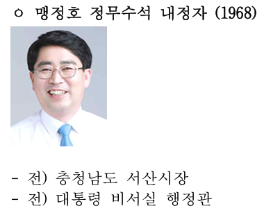 맹정호 정무수석 내정자