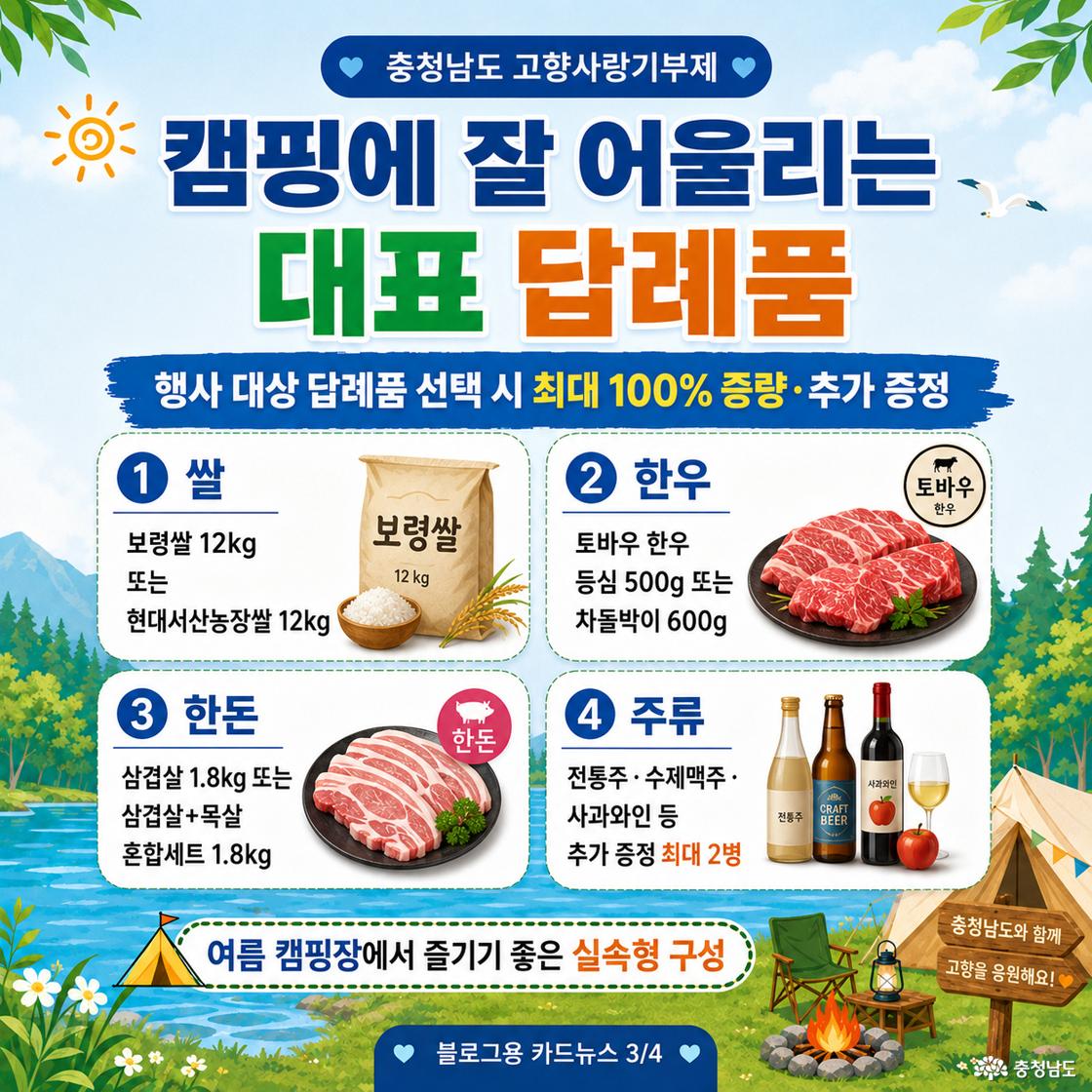 대표 답례품 목록