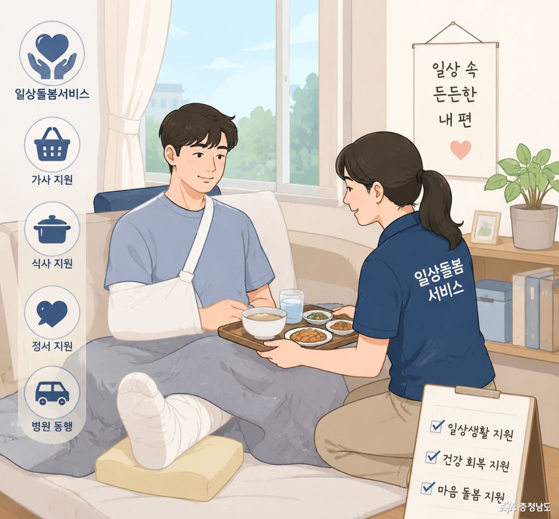충남 일상돌봄서비스가 뭐길레? 돌봄이 필요한 청&middot;중장년 뭐든지 도와드려요! 