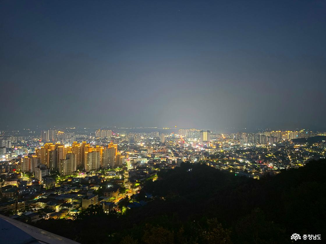 전망대에서 바라보는 서산시 야경