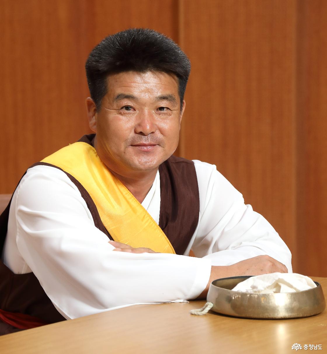 서산박첨지놀이 3대 보유자인 이태수 서산박첨지놀이보존회장