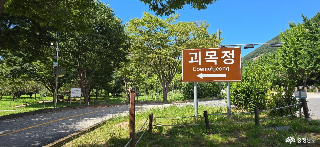 괴목정 안내판