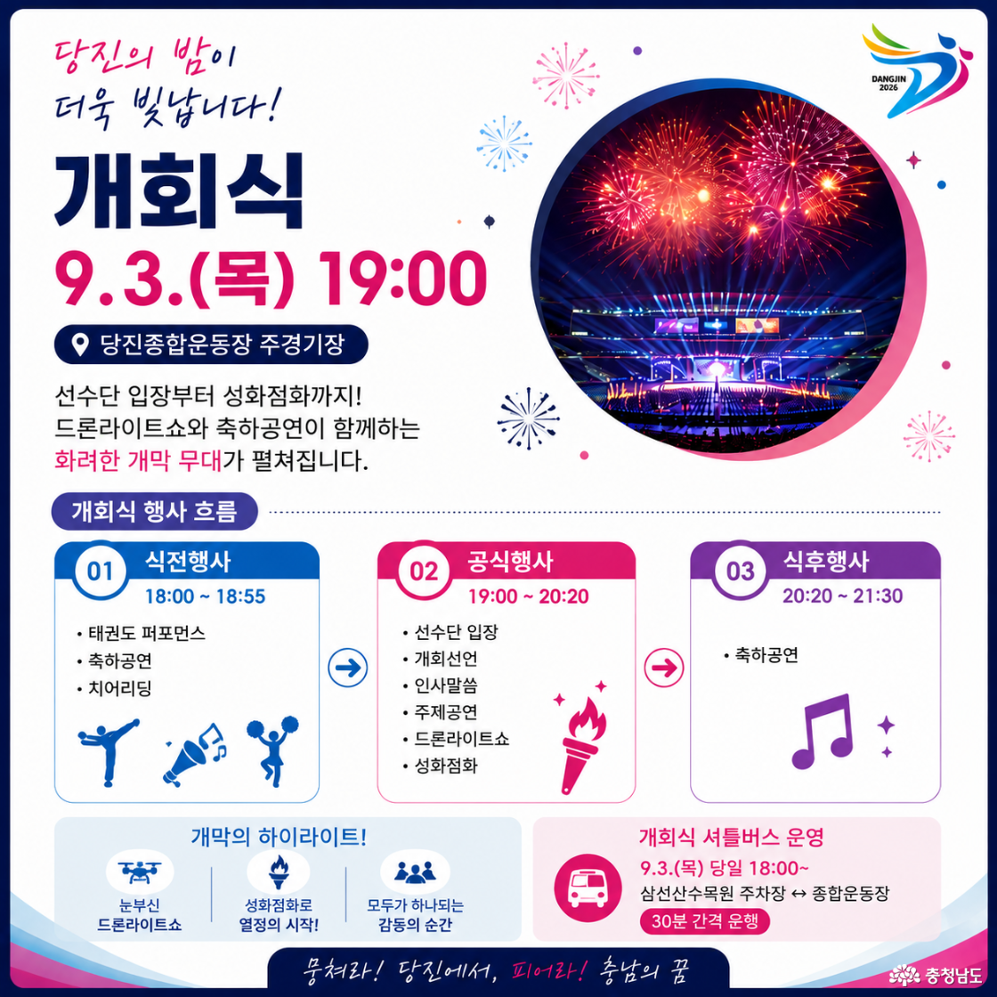 2026 충청남도민체육대회 개회식 소개