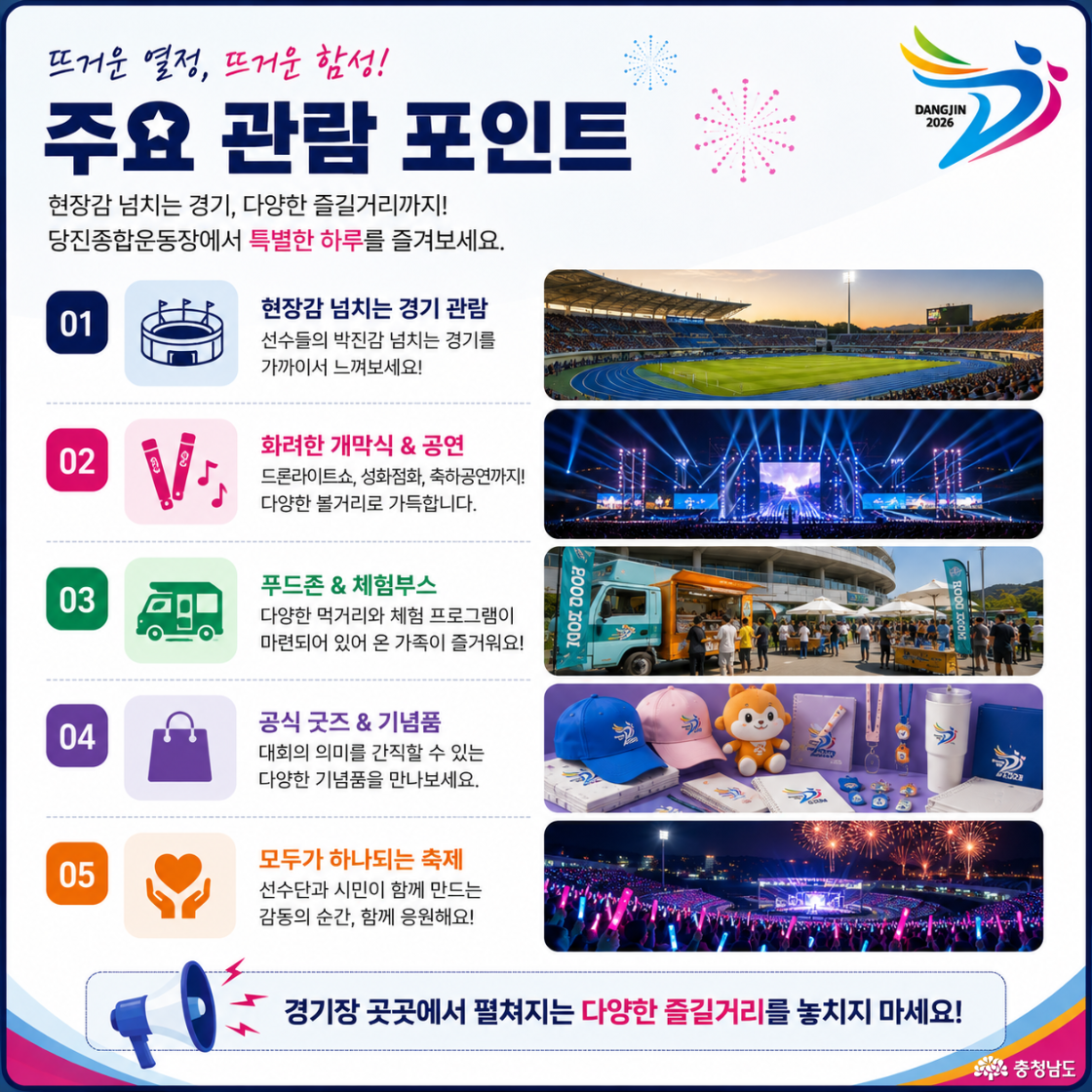 2026 충청남도민체육대회 주요관람포인트