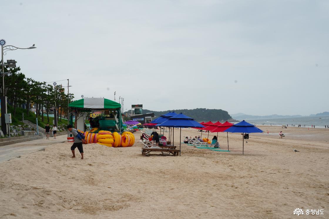 드넓게 펼쳐진 대천 백사장 전경