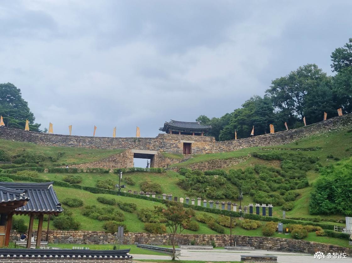 멀리서 본 공산성 전경 모습