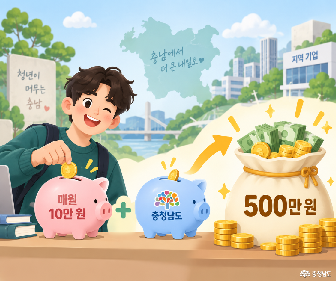 10만원씩 2년동안 저축하면 500만원을 받을 수 있는 통장이다.