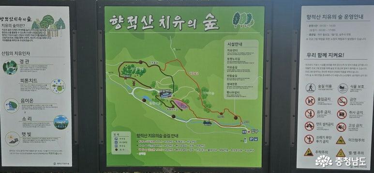 향적산 치유의 숲 안내판 사진임