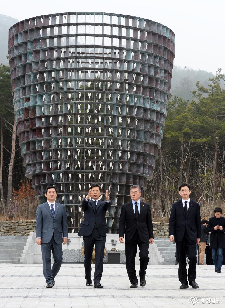 문재인 후보, 충남도청 및 도시첨단산업단지 부지 방문 사진